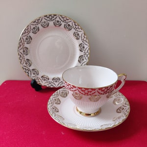 Colclough Pale Pink Teacup, Saucer and Tea plate. Vintage trio.  Home decor. hostess gift.