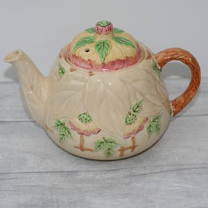 Brentleigh Ware Teapot, Vintage, Made in Staffordshire England, &quot;Beech&quot; Pattern
