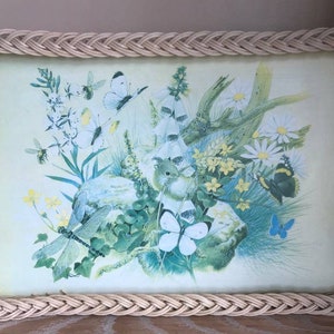 Vintage Serving Floral Kitchen Tray