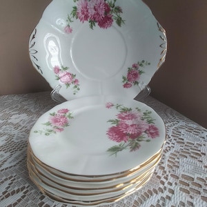 Adderley China Cake Plate - Serving Plate & 6 Tea Plates