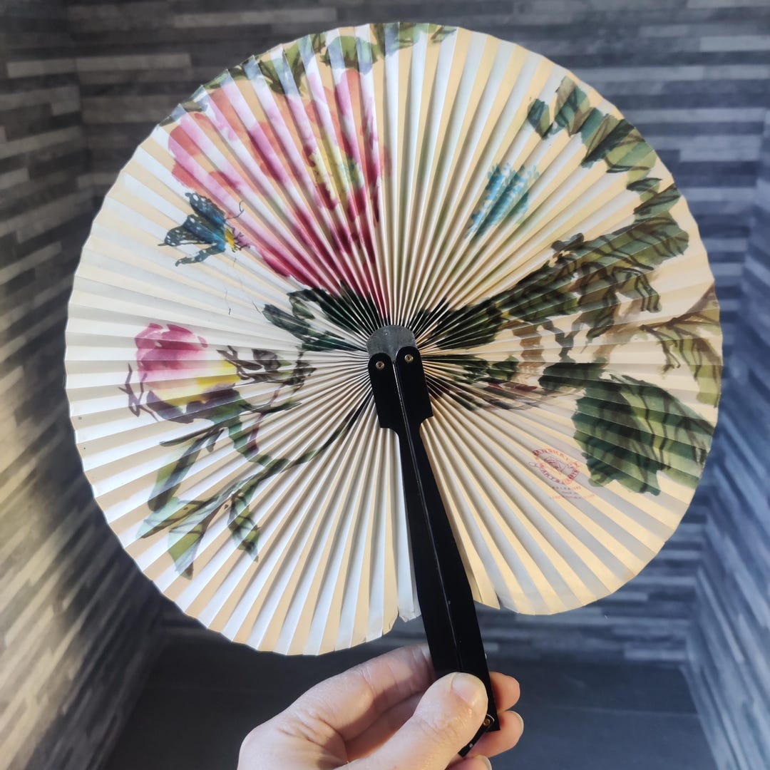 Wooden Hand Fan, Hand Fan, Vintage Fan, Evening Fan, Purse Fan, Folding ...
