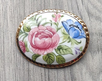 Broszka ceramiczna Aynsley Bone China Floral