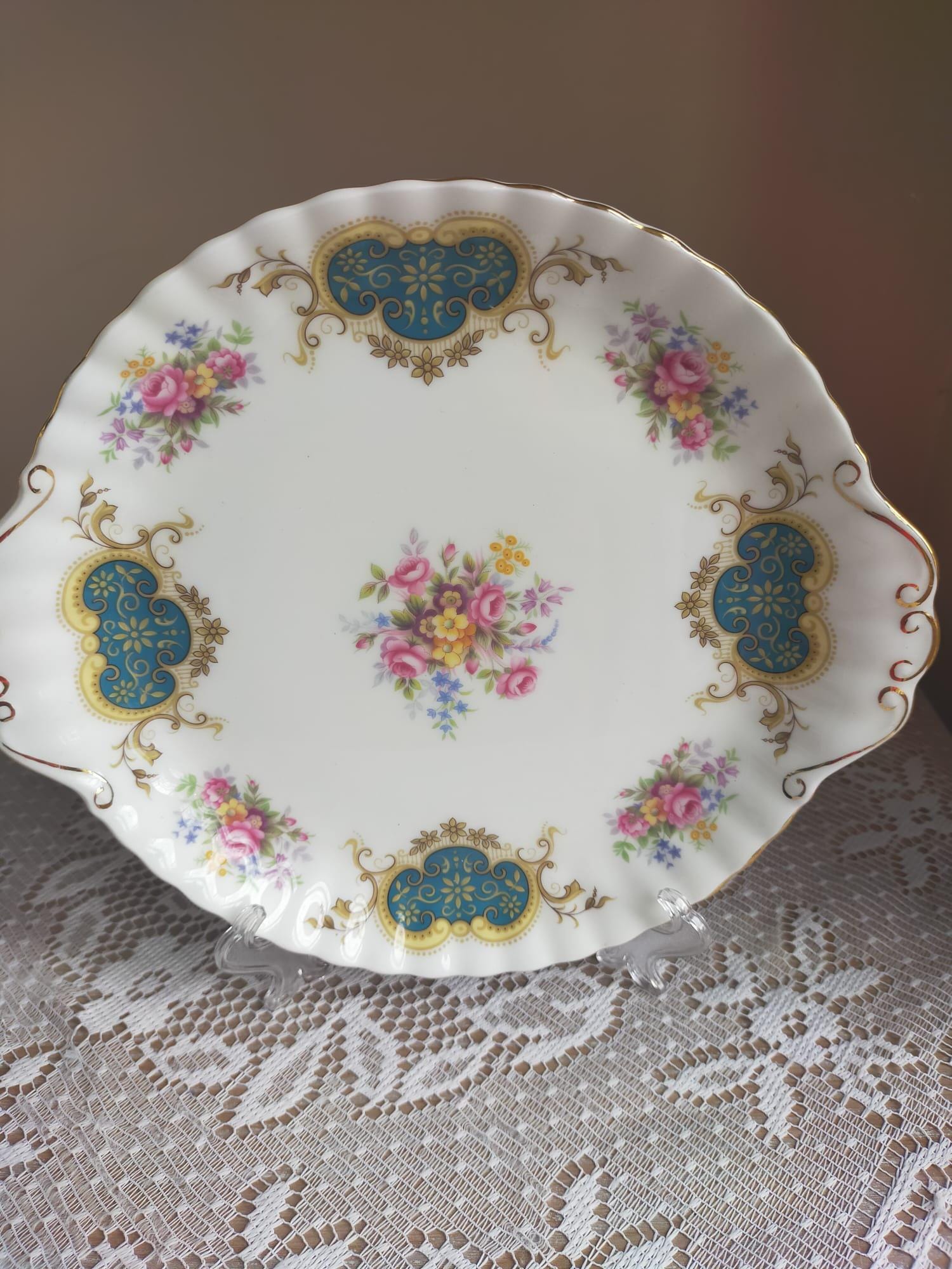 Royal Albert Berkeley Cake Plate - Etsy