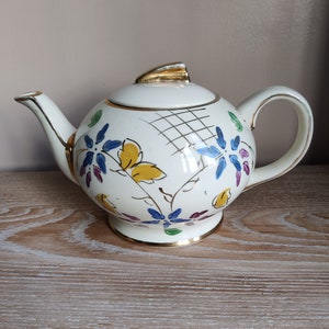 Sadler Art Deco Theepot, Made in England, Flower Teapot