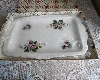 Royal Albert rosa blommig smörgåstallrik