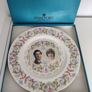 Coalport Princess Diana and Prince Charles Wedding Commemorative Plate 1981