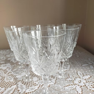 Set of 6 Crystal Small Sherry Glasses, Liqueur, Port, Retro/Vintage Glasses 1960s