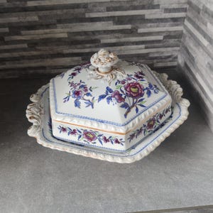 Vintage Ridgway Stone China Floral Lidded Tureen, Vintage Kitchen, Hostess Gift