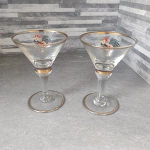 Set of 2 Sherry Glasses, Liqueur, Wine, Port, Retro/Vintage Glasses 1970s