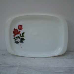 Grande piatto in Pyrex con motivo &quot;June Rose&quot;, utensili da cucina, JAJ Pyrex
