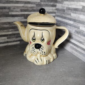 Kitsch Mid-century Price & Kensington Glazed Ceramic Hound Dog Teapot