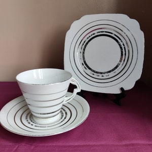 Standard China Trio, Teacup and Saucer and Tea Plate. Vintage cup and saucer. Home decor.
