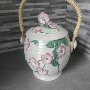 Cubo de hielo Maling Pink Blossom/barril de galletas/tarro de galletas, fabricado en Inglaterra