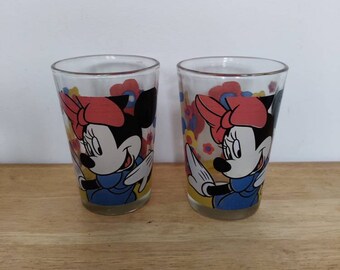 Par de gafas de ratón Disney Minnie, vasos