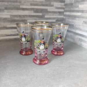 Set of 4 Sherry / Liqueur Glasses, Retro/Vintage Glasses 1960s