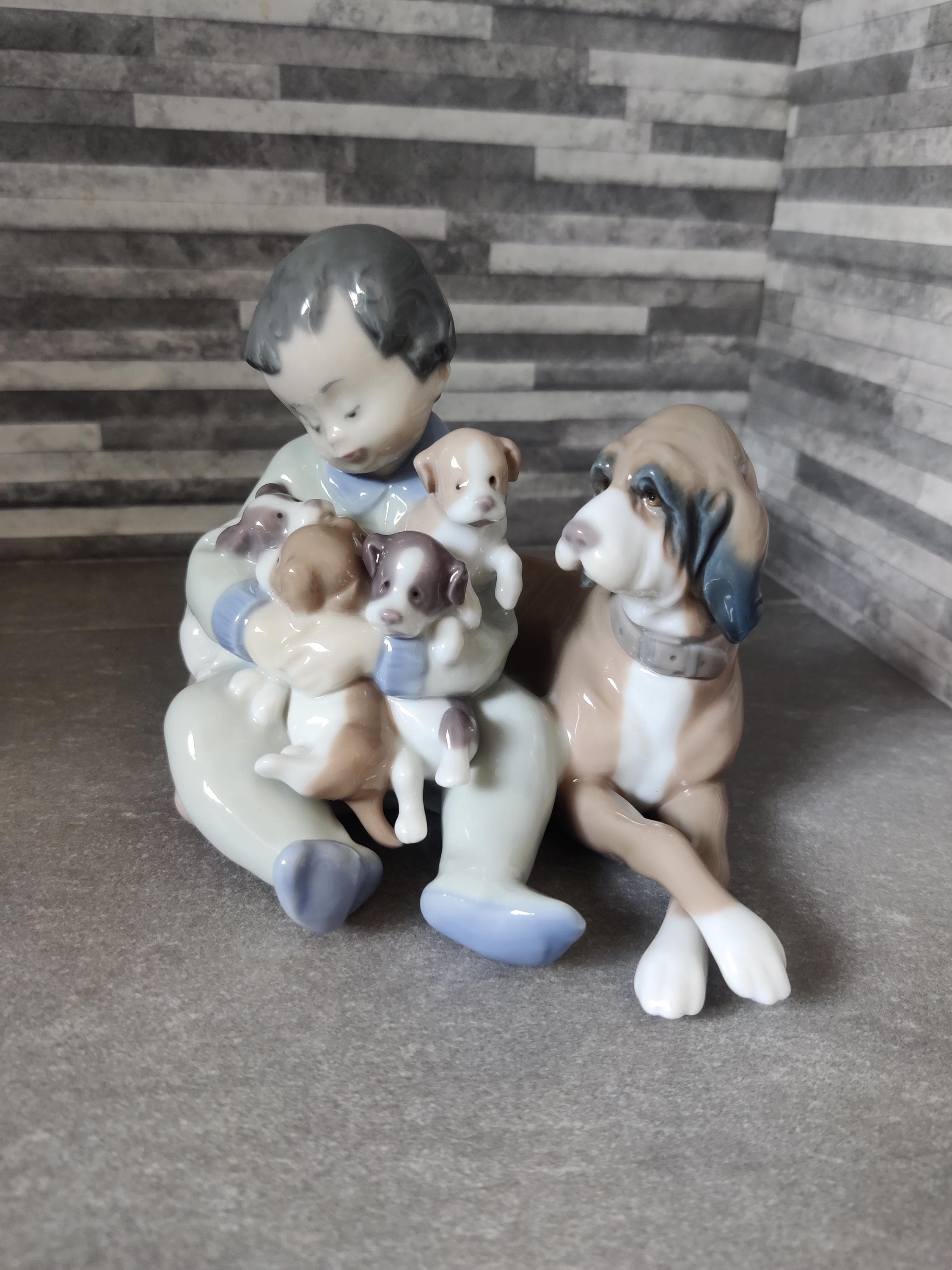 Boy With Dogs Lladro - Etsy
