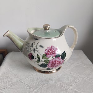 Pink Floral Teapot, Made in England