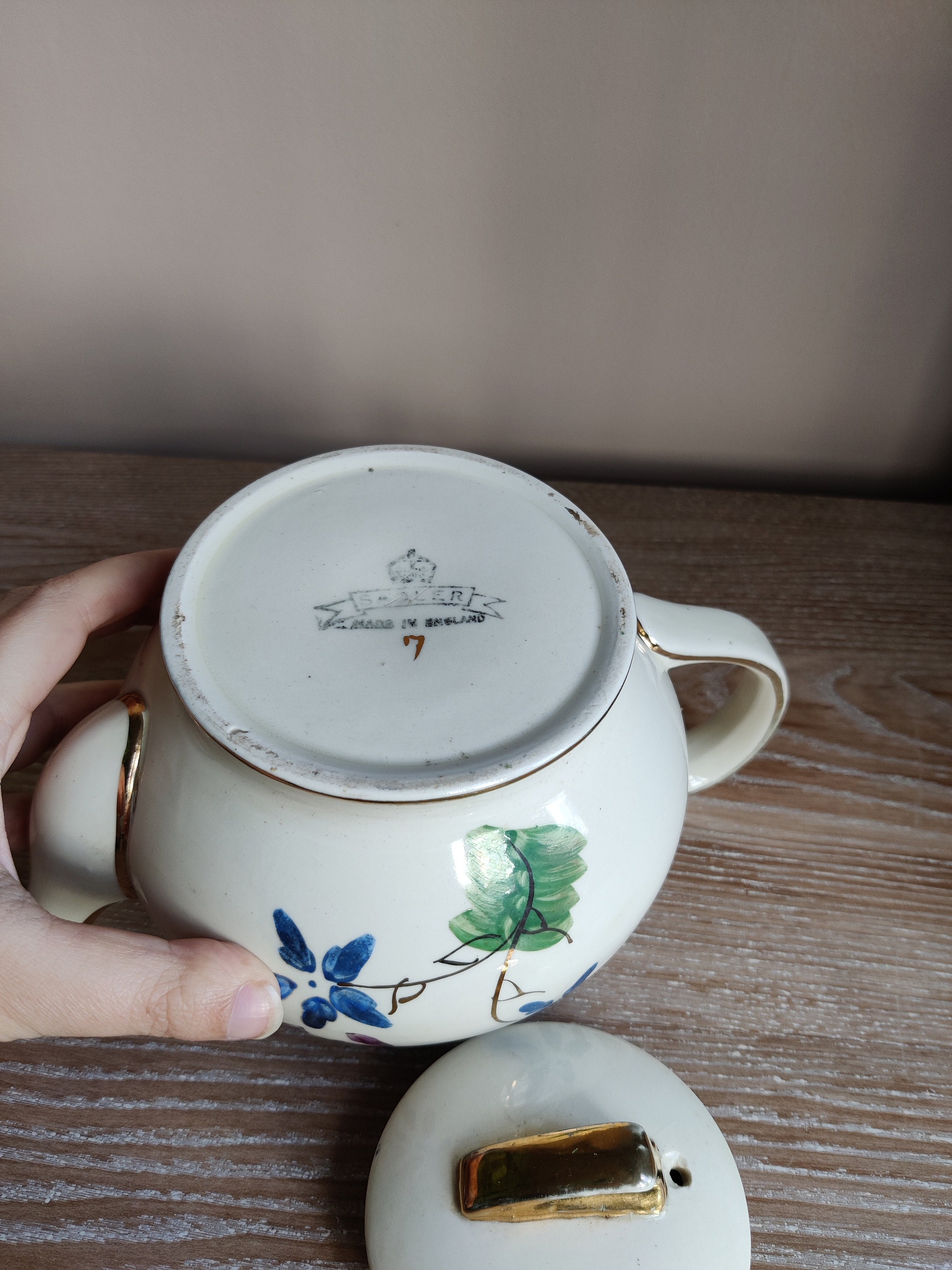Sadler Art Deco Teapot Made in England Flower Teapot Etsy Ireland