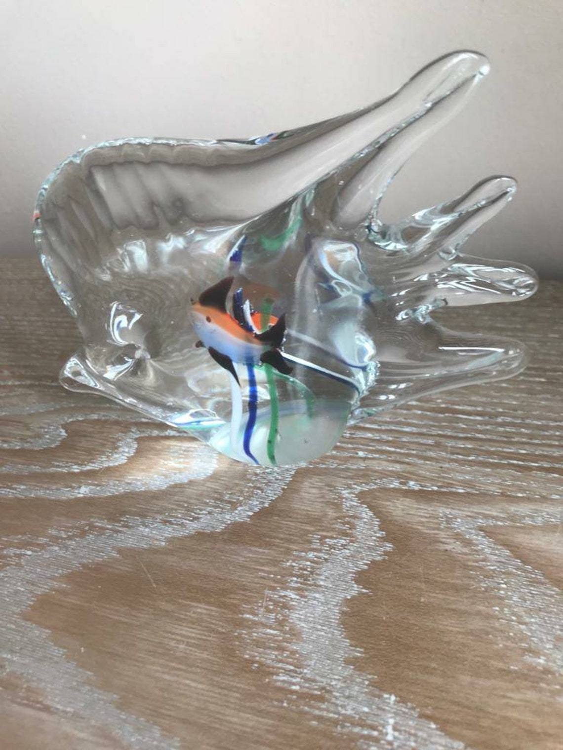 Vintage Art Glass, Clear Glass Fish, Fish in a Fish - Etsy UK