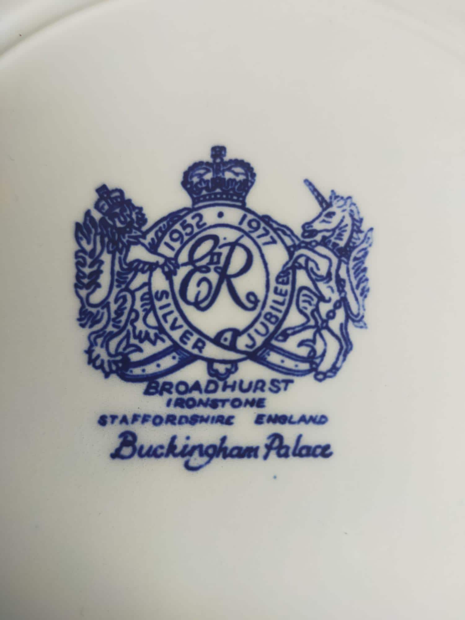 Broadhurst Ironstone Buckingham Palace Blue and White Plate - Etsy
