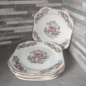 Set aus sechs Paradiesvogel Tee Tellern