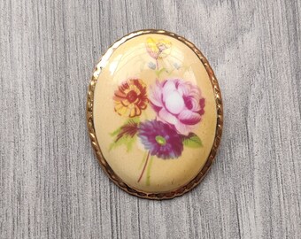 Broszka ceramiczna Aynsley Bone China Floral