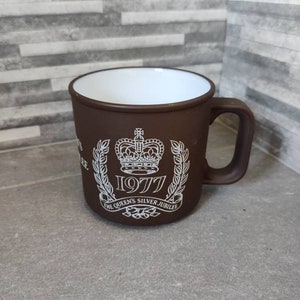 Royal Hornsea Coffee Mug, Queen Elizabeth&#39;s Silver Jubilee 1977