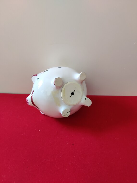 かわいいピンクの豚の貯金箱、貯金箱、貯金箱、キッチュ、レトロ