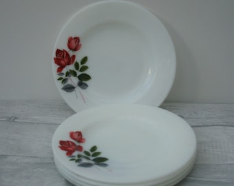 Pyrex Side Plates in June Rose design