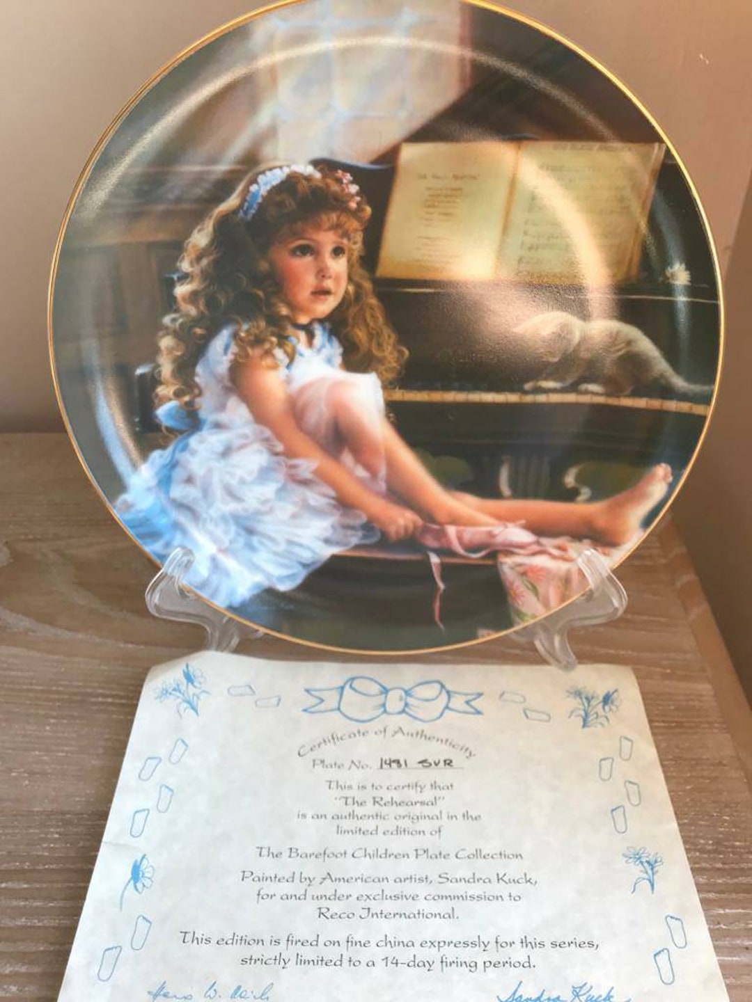 The Rehearsal Plate by Sandra Kuck, Decorative Plate, Collectors Plate