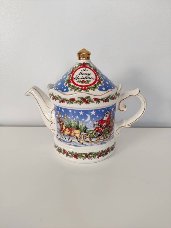 Sadler Christmas Teapot Made in England Etsy