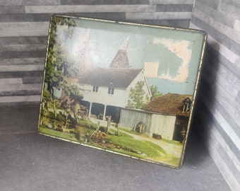 Vintage Grigg Farm Headcorn Edward Sharp and Sons tin. Decorative box. 1950's.