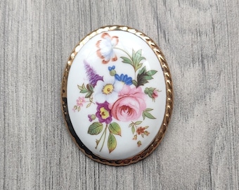 Broszka ceramiczna Aynsley Bone China Floral