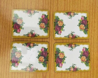 Juego de 4 posavasos Royal Albert Old Country Roses