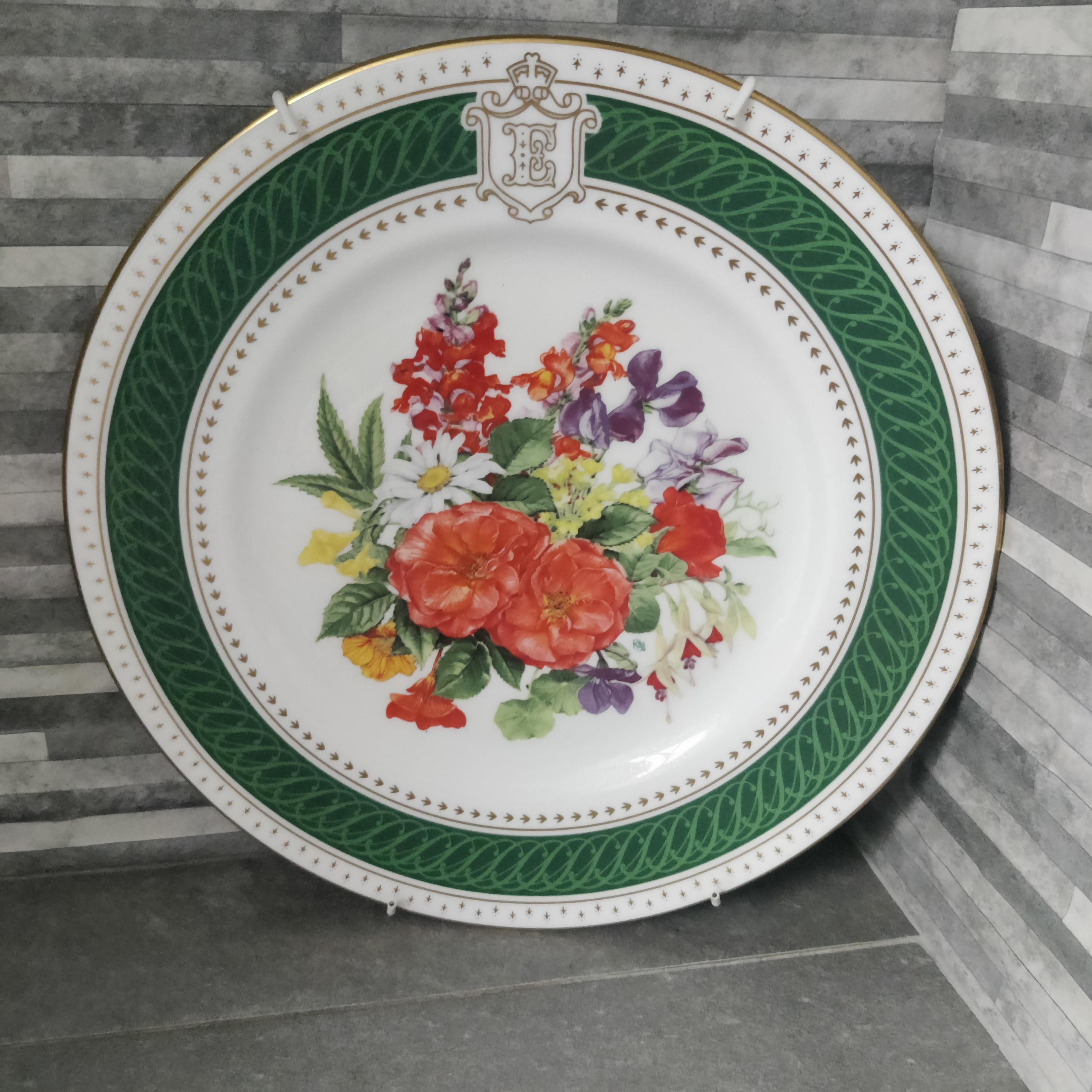 Vintage Royal Crown Derby Queen Mother's Birthday Cake Plate, Made