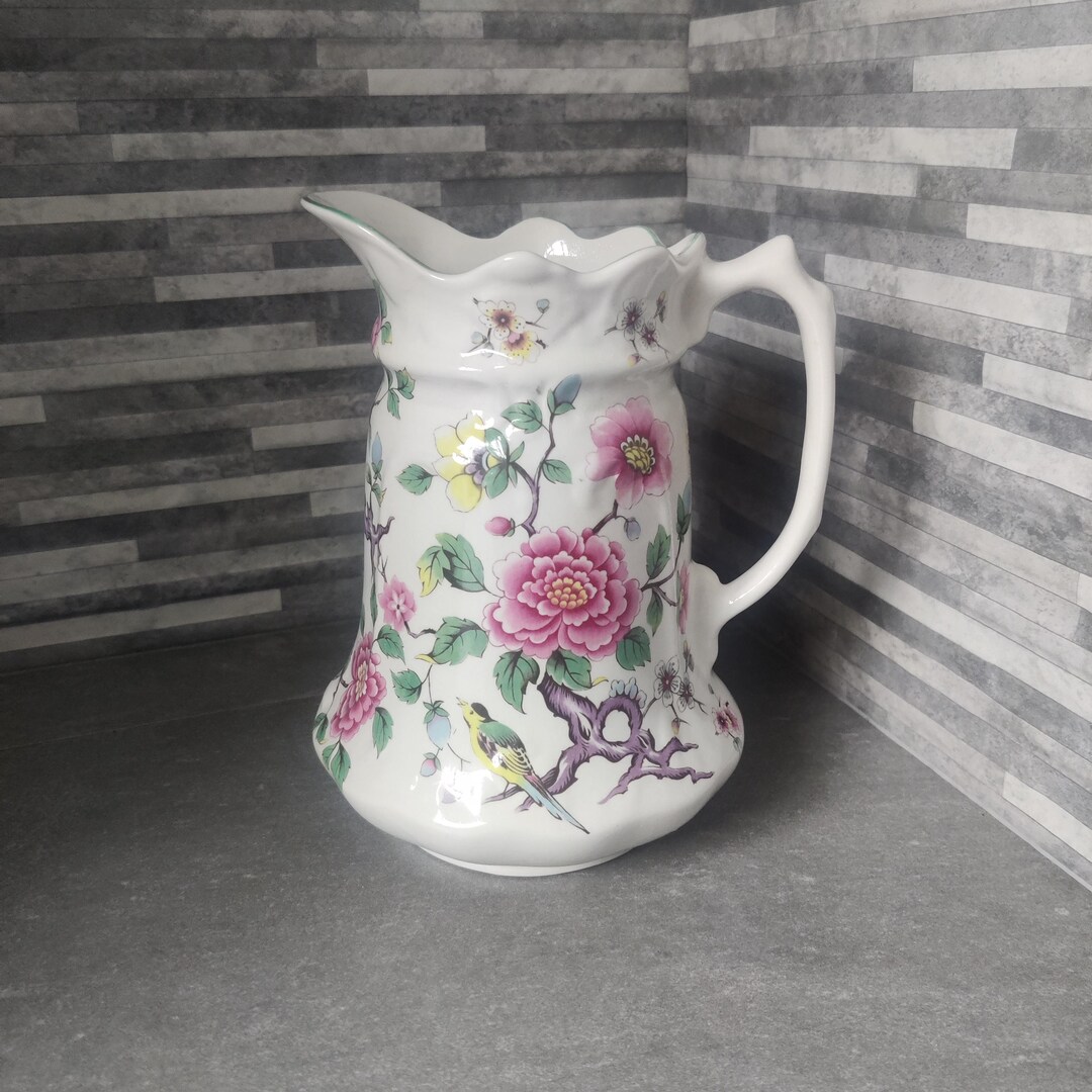 Old Foley James Kent Chinese Rose Floral Jug / Pitcher - Etsy