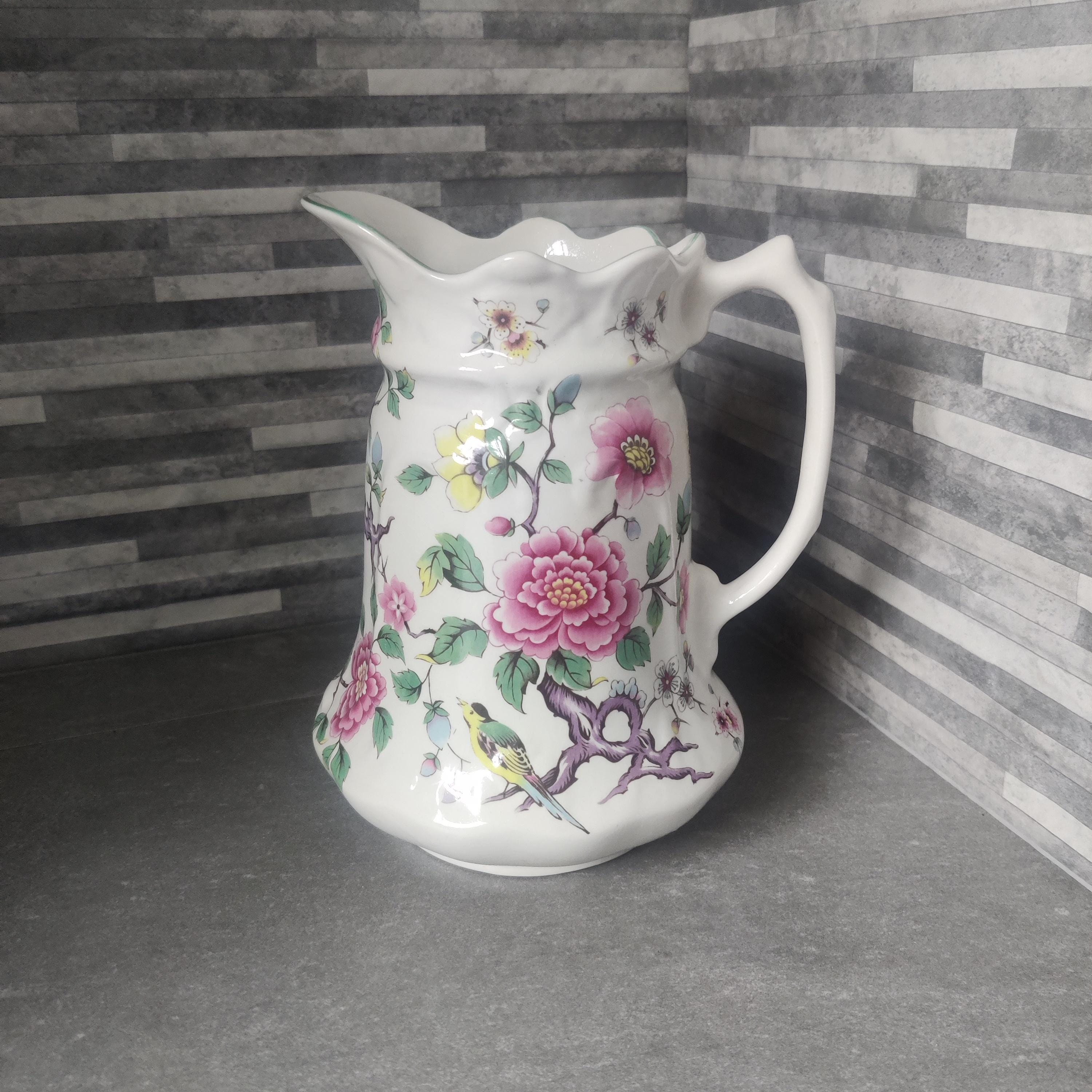 Old Foley James Kent Chinese Rose Floral Jug / Pitcher - Etsy Canada