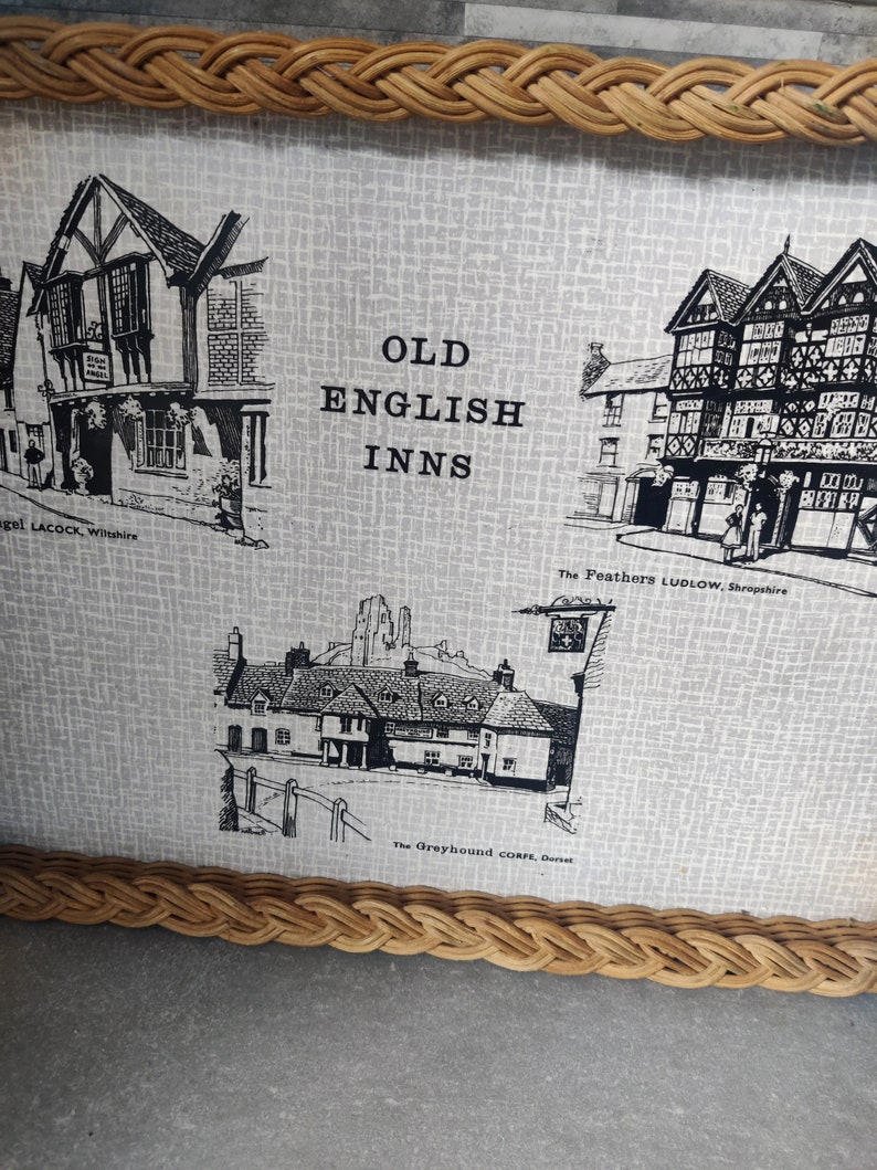 Three Inns Background Vintage Serving Tray, English Pub, Tavern, British Pub, Old English Inn ...