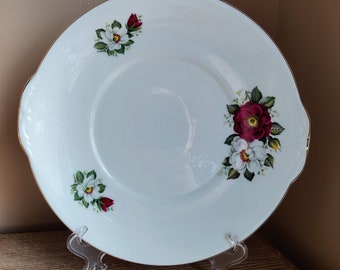 Royal Grafton Cake Plate - 1960s Serving Plate, Flower Pattern