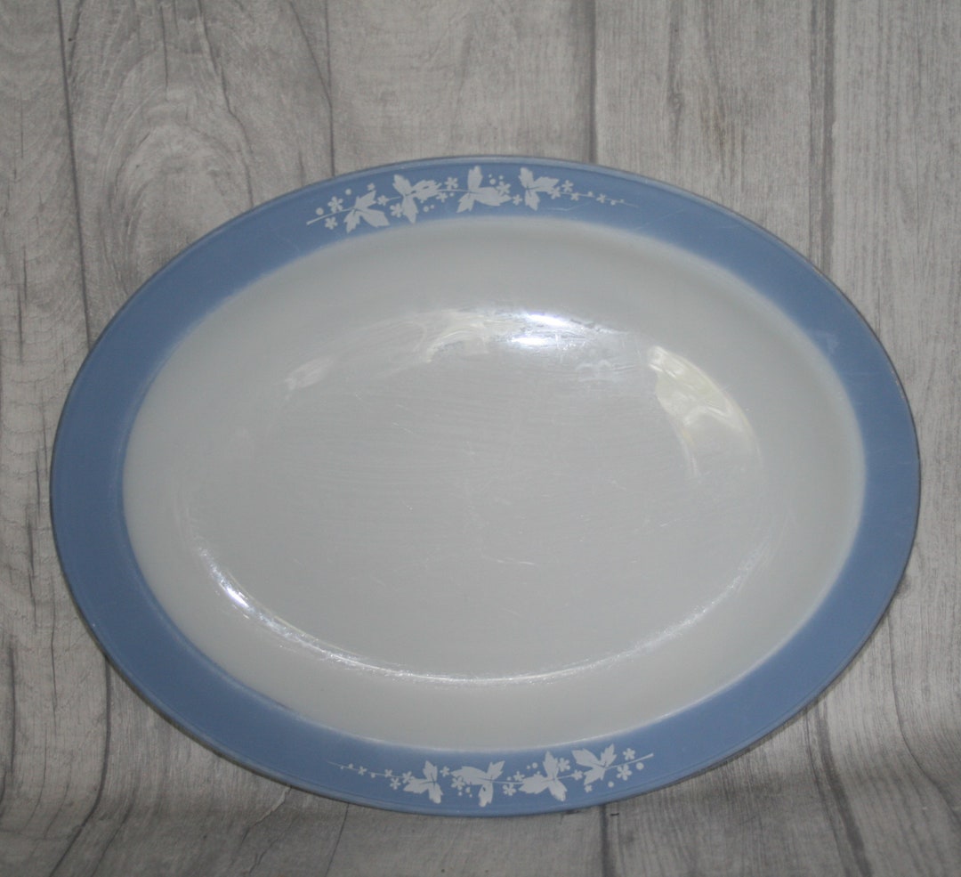 Blue Pyrex Platter With 'hawthorn' Pattern, Kitchenware, JAJ Pyrex - Etsy