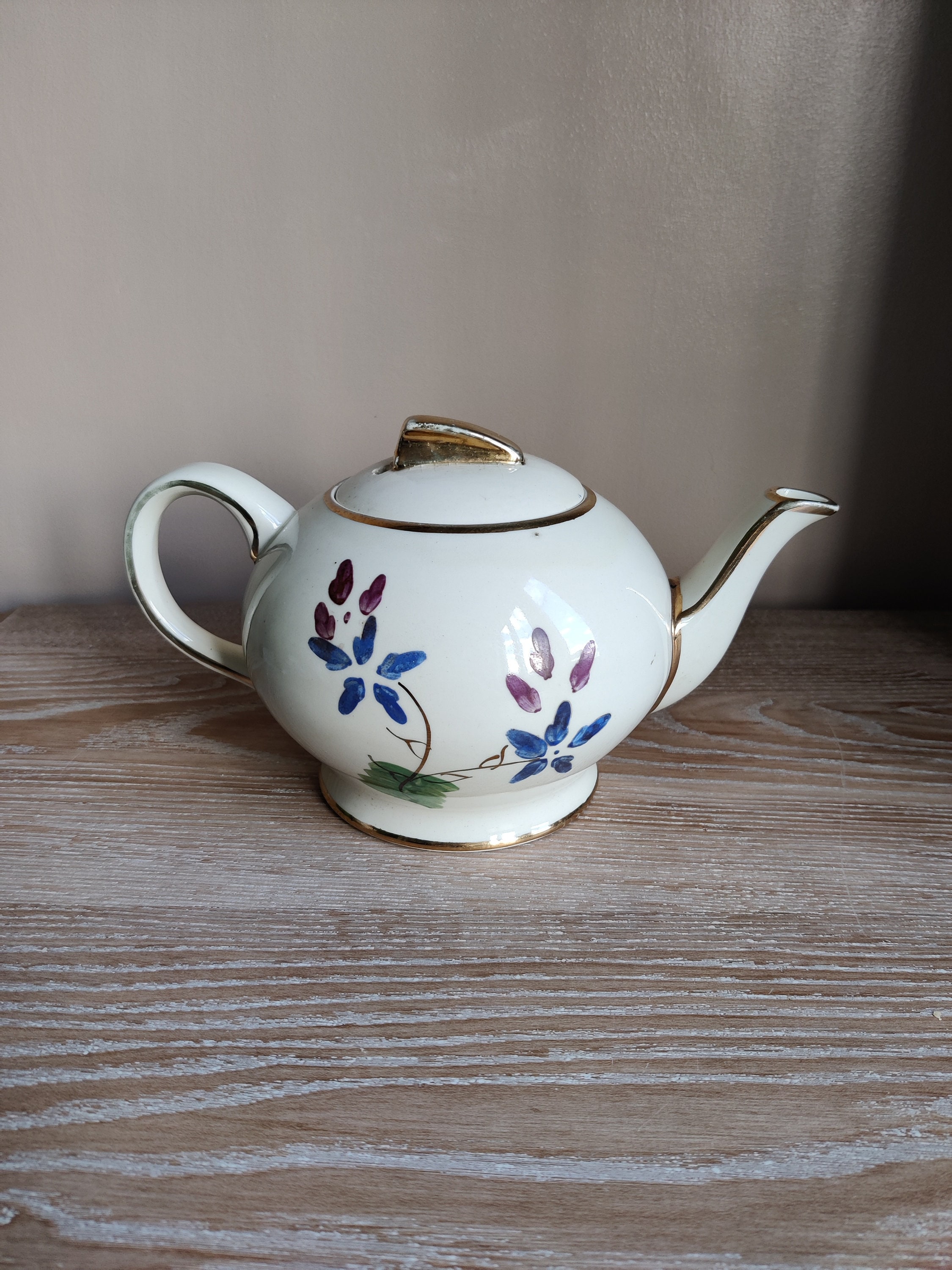 Sadler Art Deco Teapot Made in England Flower Teapot Etsy Ireland