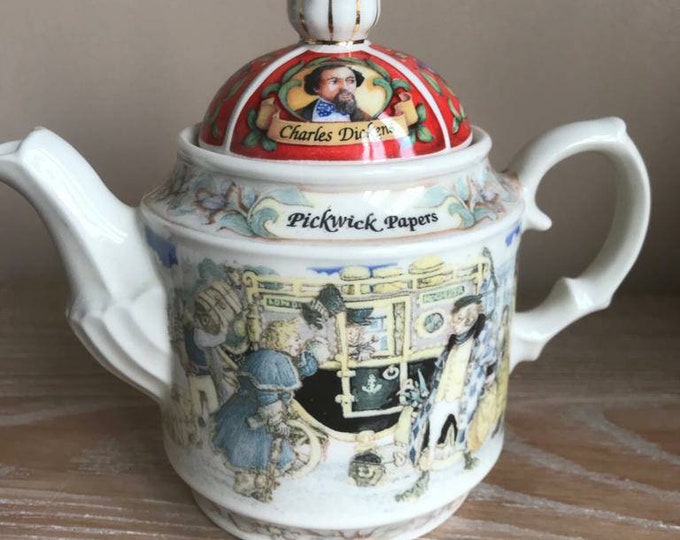 Vintage Sadler Teapot Charles Dickens Pickwick Papers 1980s Etsy