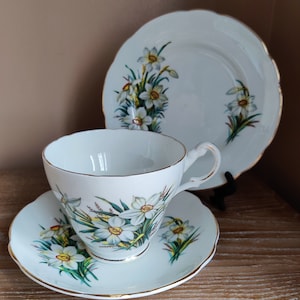 Regency Trio - Teacup, Saucer and Tea Plate. Home decor.