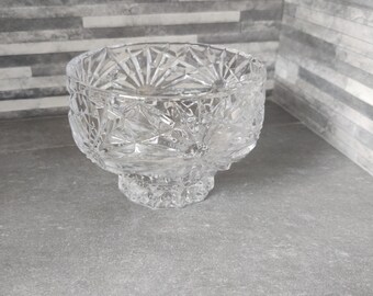 Glass Trinket Dish, Dressing Table, Pressed Glass, Depression Glass