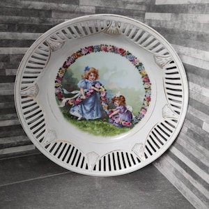 Decorative Serving Bowl featuring two young girls