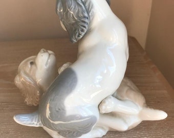 Lladro Nao Daisa Porcelain Dog Figurine, Playing Puppy