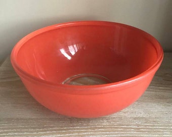 Red 303 Pyrex Glass Mixing Bowl / Punch Bowl. Basin, Kitchenalia