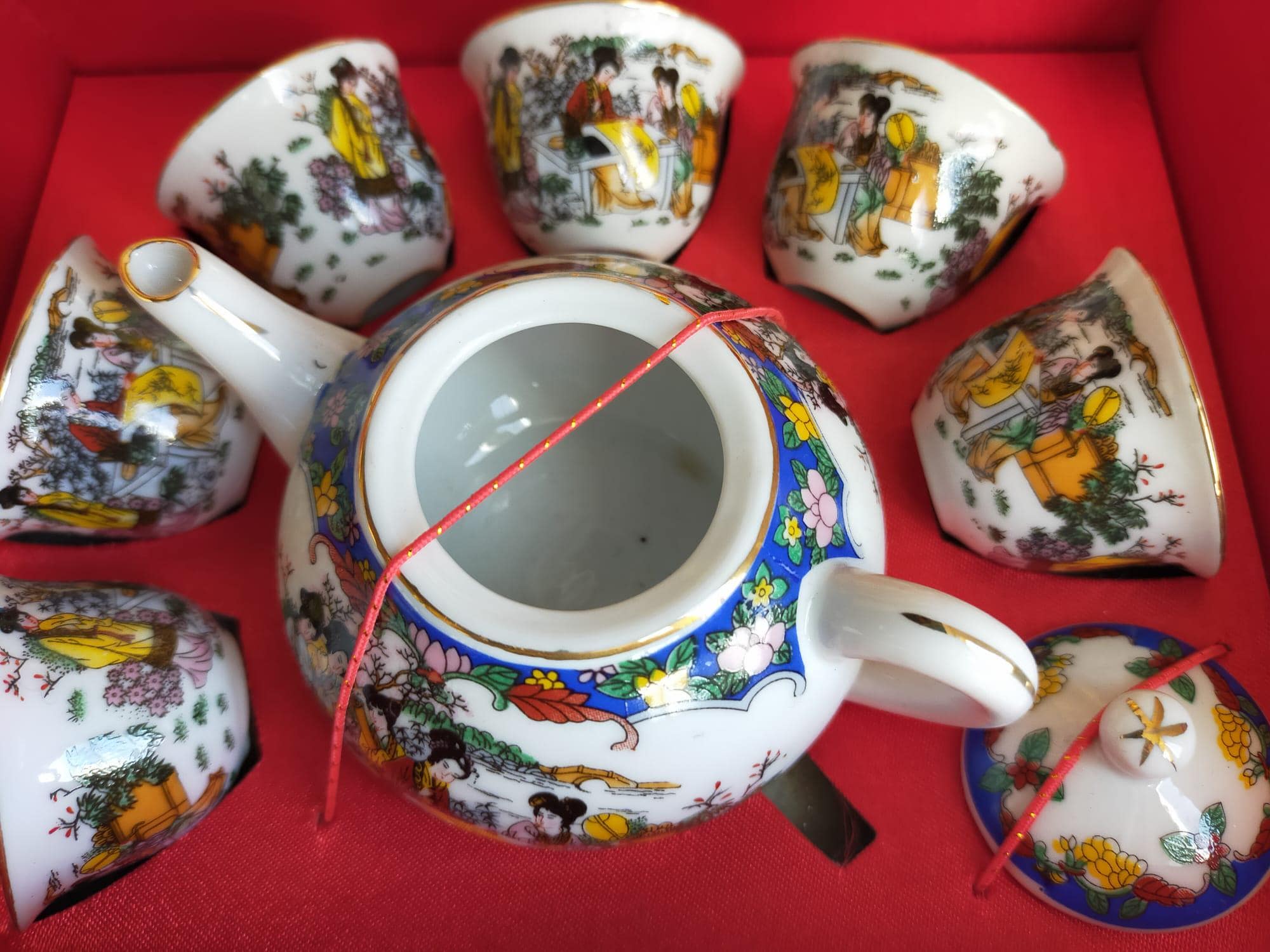 Miniature Chinese Teaset: Boxed Teapot, Cups & Plate - Etsy