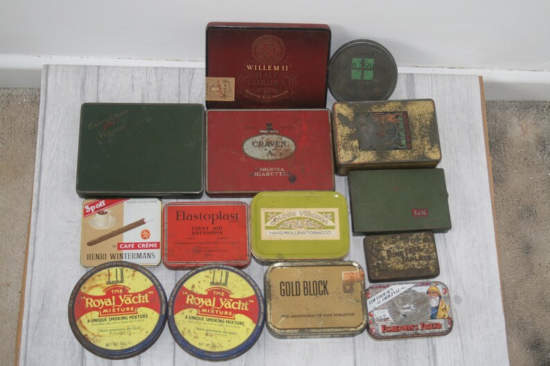 Job Lot Vintage Advertising Tins x 14