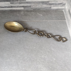 Vintage Brass Serving Spoon